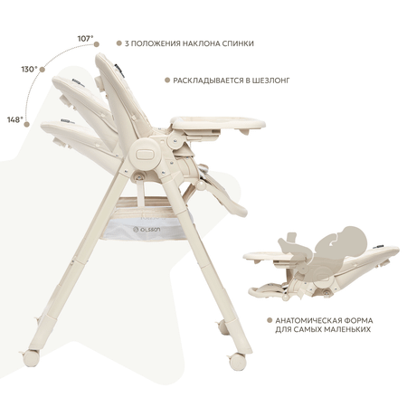 Стульчик для кормления Olsson Premiero Cream классический