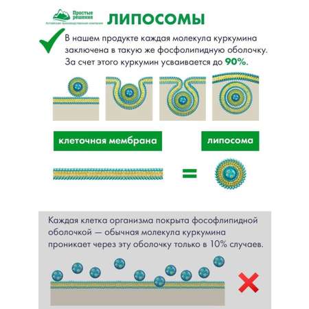 Концетраты пищевые Алтайские традиции Липосомальный куркумин Для печени с силимарином веган 60 капсул