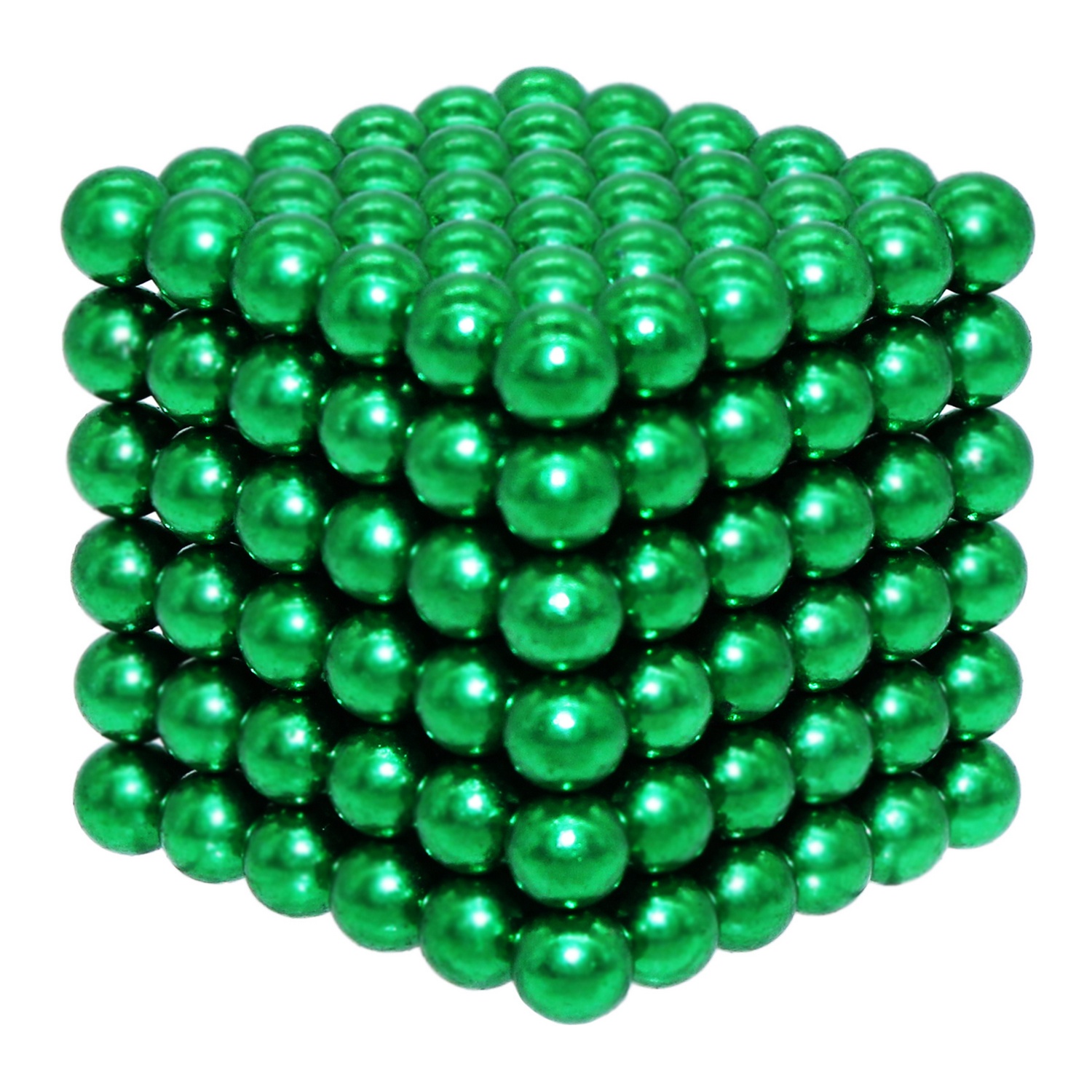 Головоломка магнитная Magnetic Cube зеленый неокуб 216 элементов - фото 6