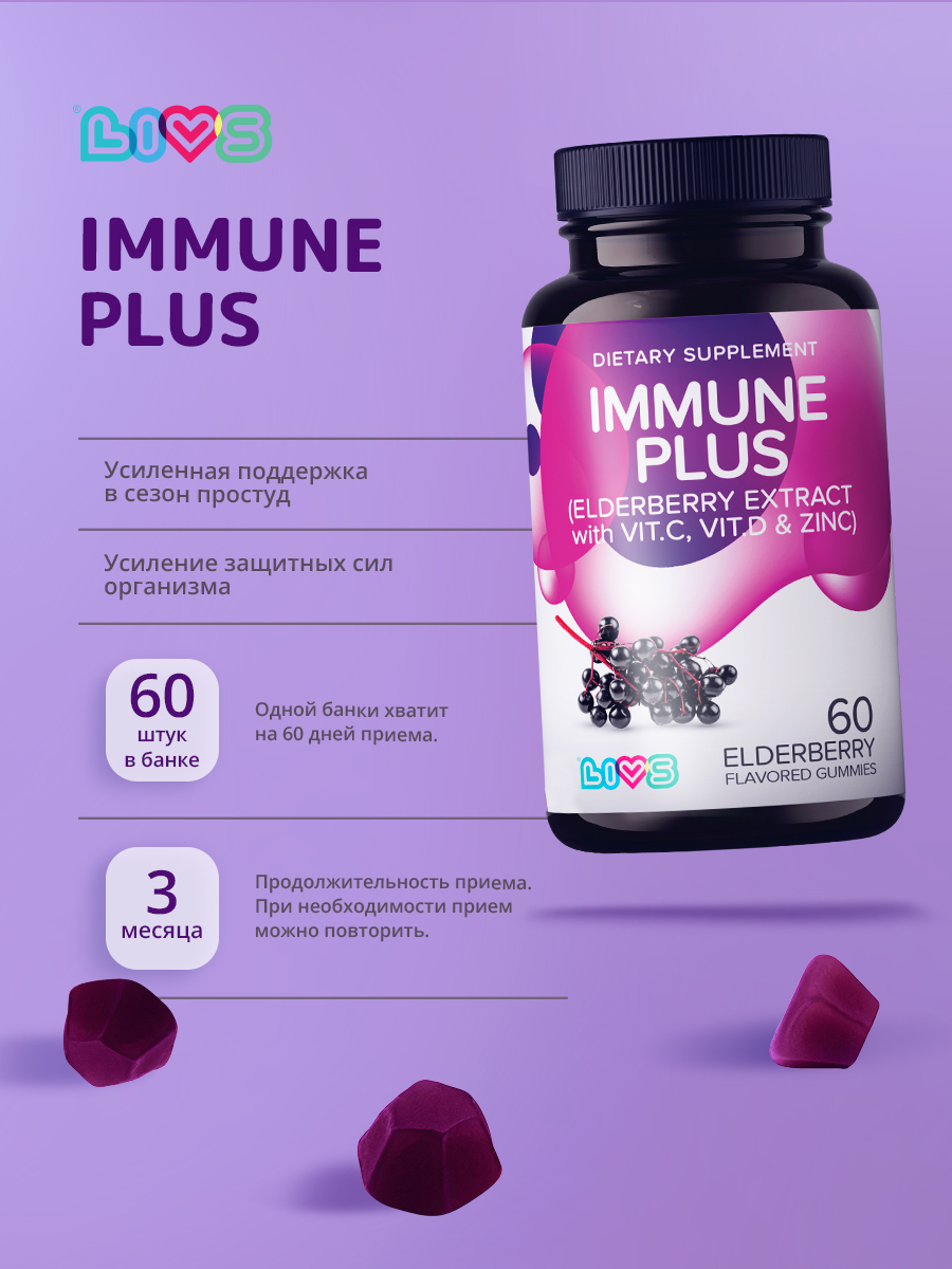 Комплекс витаминов LIVS для Иммунитета с Витамином С D Zn - фото 4
