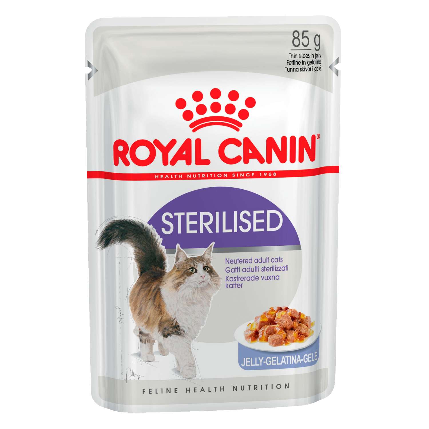 Корм влажный для кошек ROYAL CANIN Sterilised 3+1*85г желе - фото 2