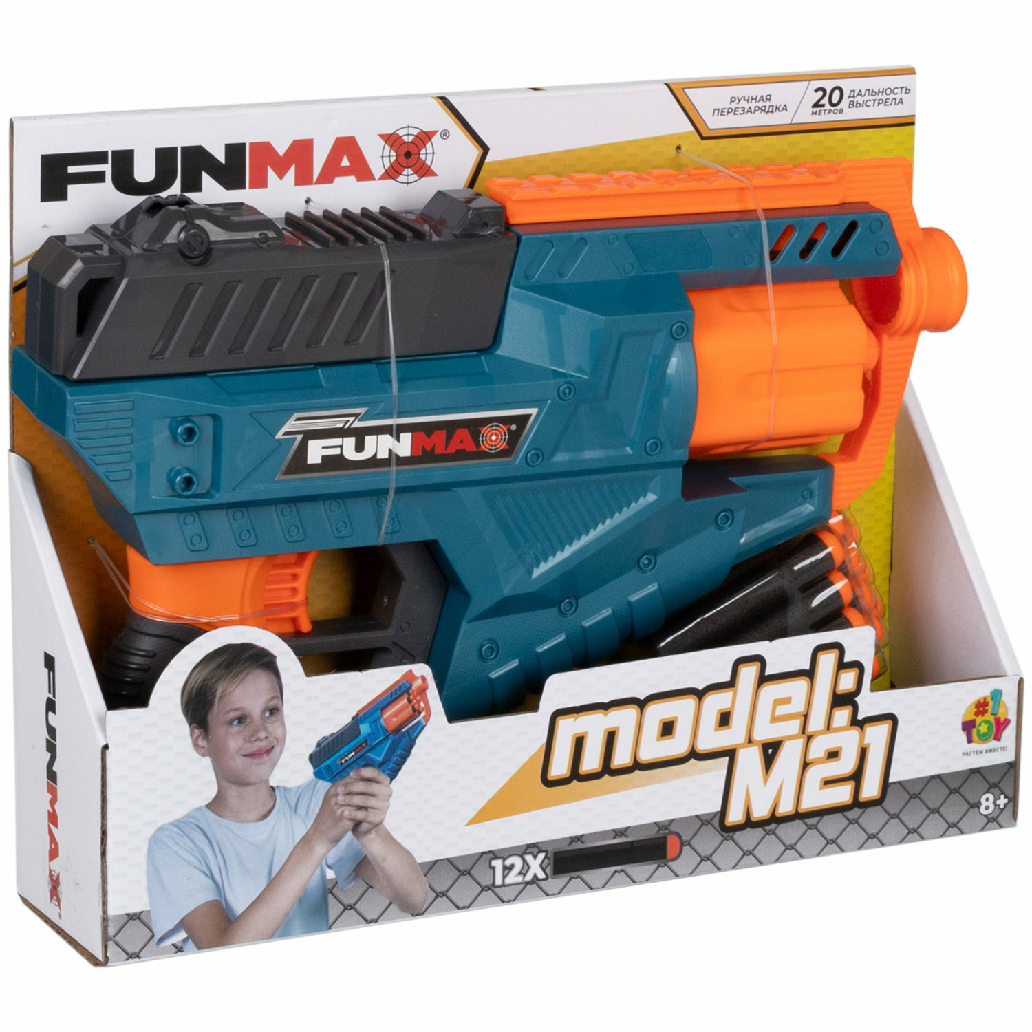 Бластер с мягкими пулями FunMax 1TOY 12 пуль - фото 16