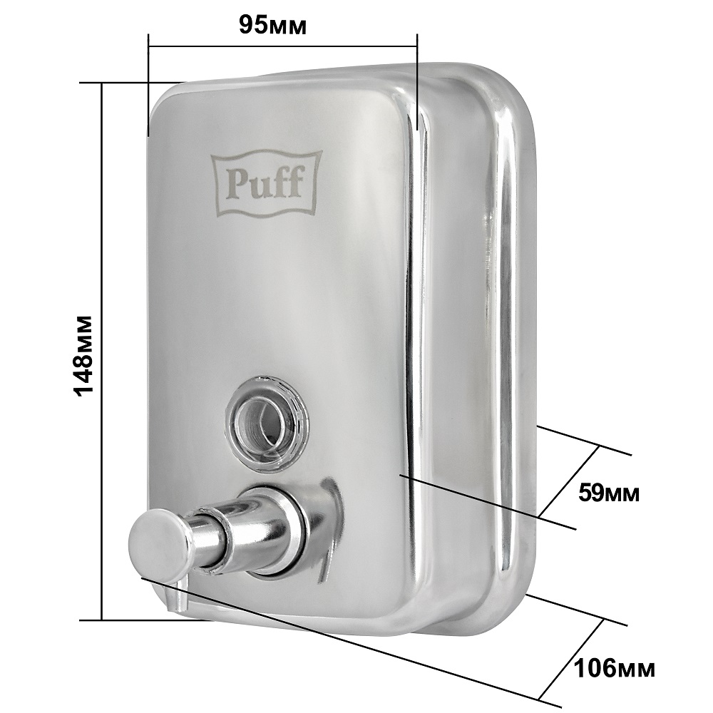 Дозатор для мыла PUFF 8605 глянец 500 мл - фото 8