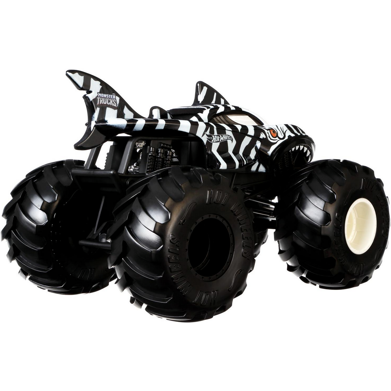 Машинка Hot Wheels Monster Trucks большой Зебра Шарк GWL07 FYJ83 - фото 4