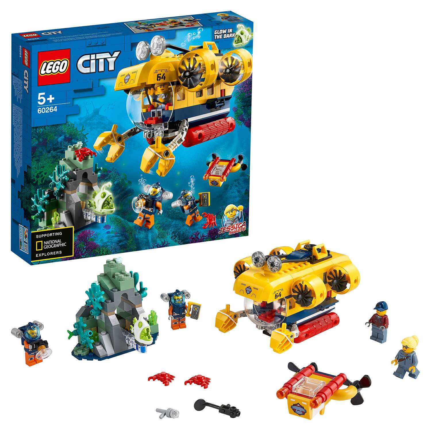 Конструктор LEGO City Исследовательская подводная лодка 60264 - фото 1