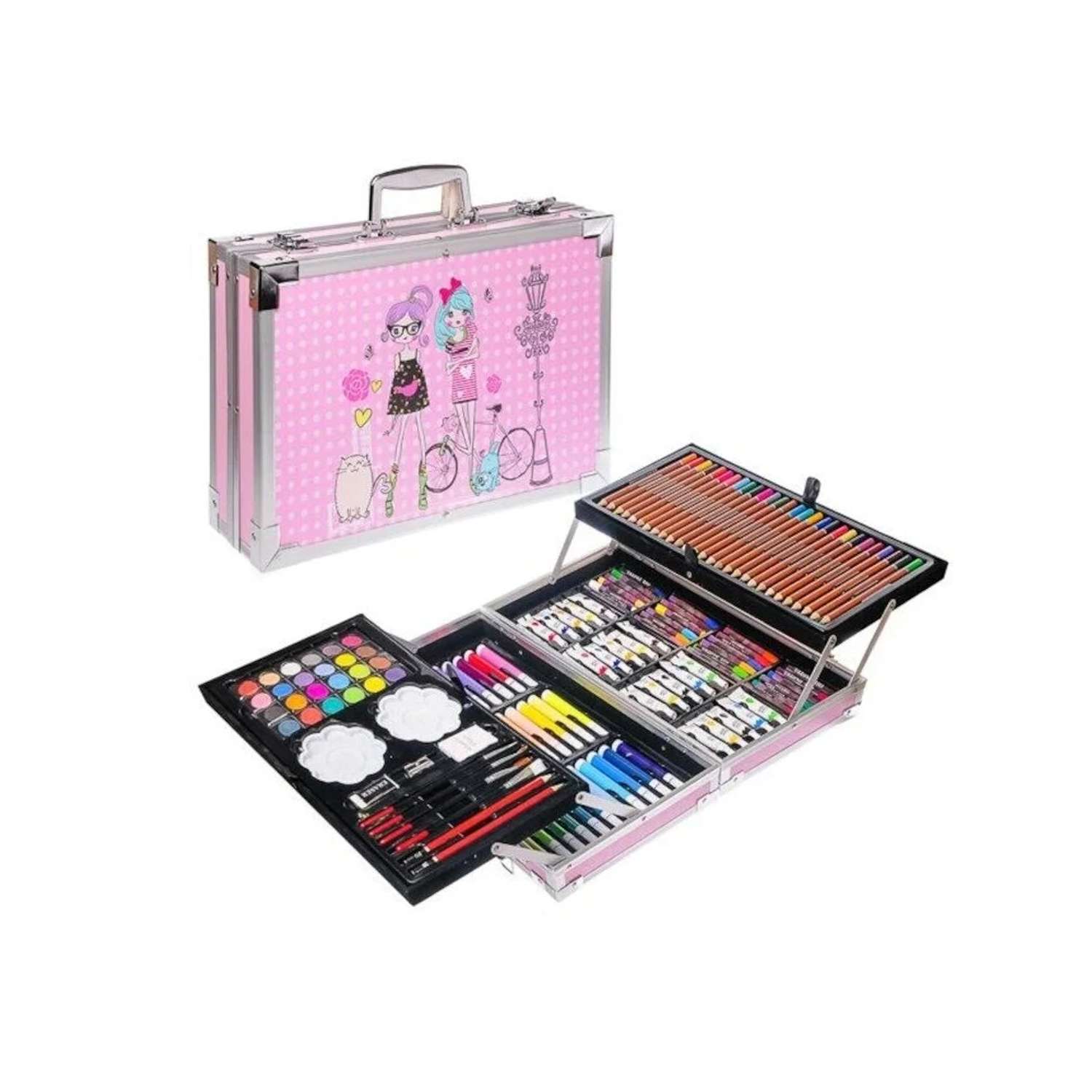 Набор для рисования BeautyBasket в металлическом чемодане / Девочки - фото 2