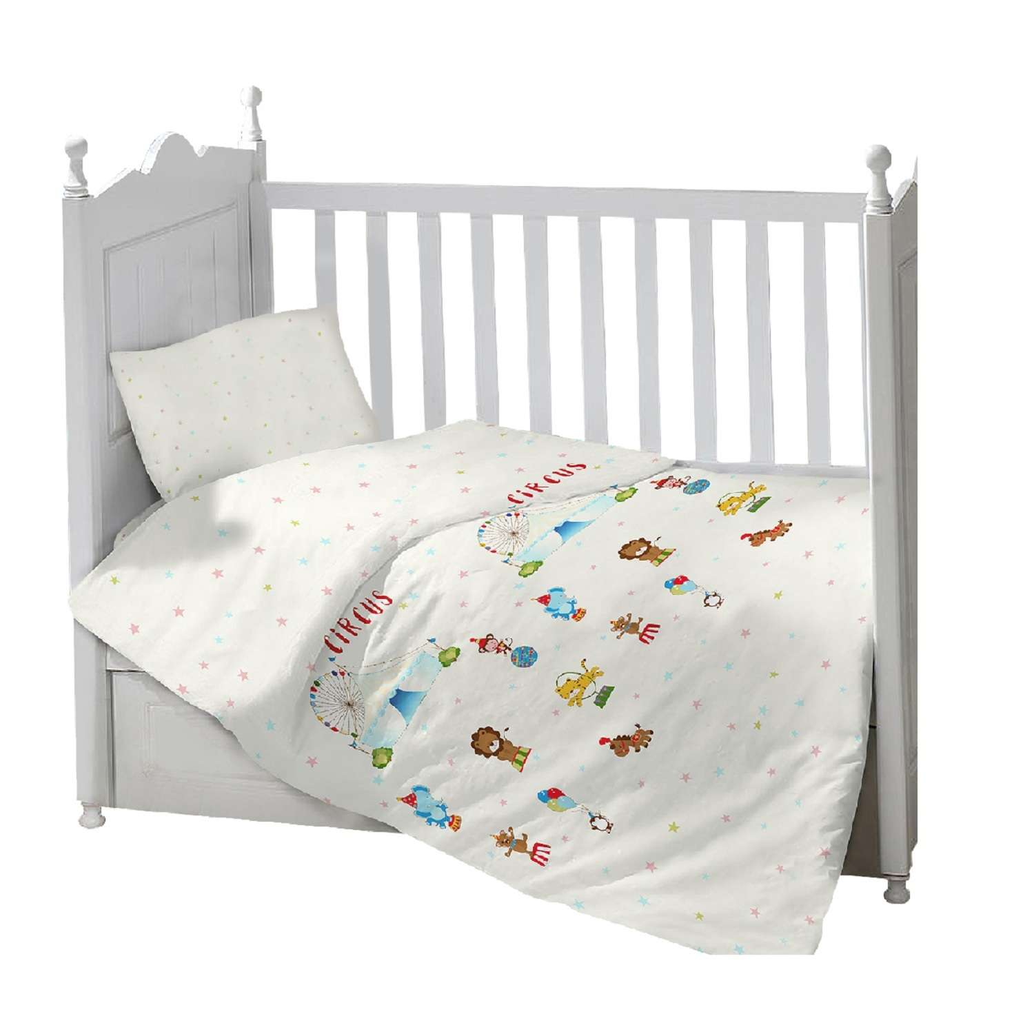 Комплект в кроватку Sweet Baby Gioco Circo 3предмета с рисунком Молочный - фото 1