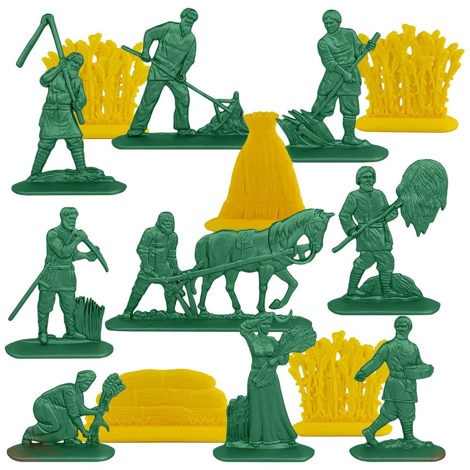 Набор фигурок Воины и Битвы Хлеб Всему Голова цвет цвет зеленый/желтый - фото 1