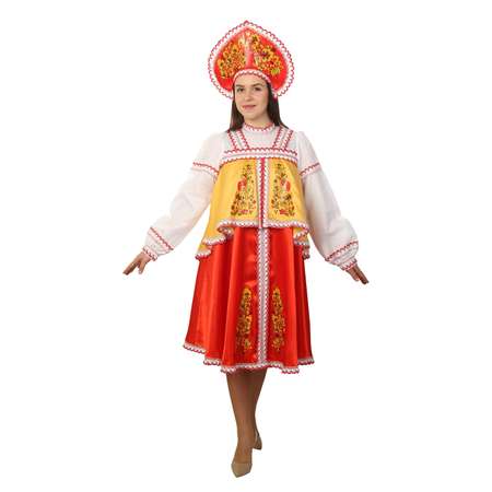 Костюм Страна карнавалия Русский женский с отлетной кокеткой размер 46 Страна карнавалия