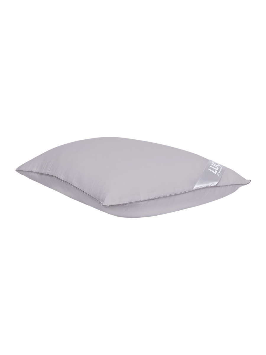 Подушка для сна LUCKY 48x70 см искусственный Лебяжий пух серый с серым кантом R000003 - фото 2
