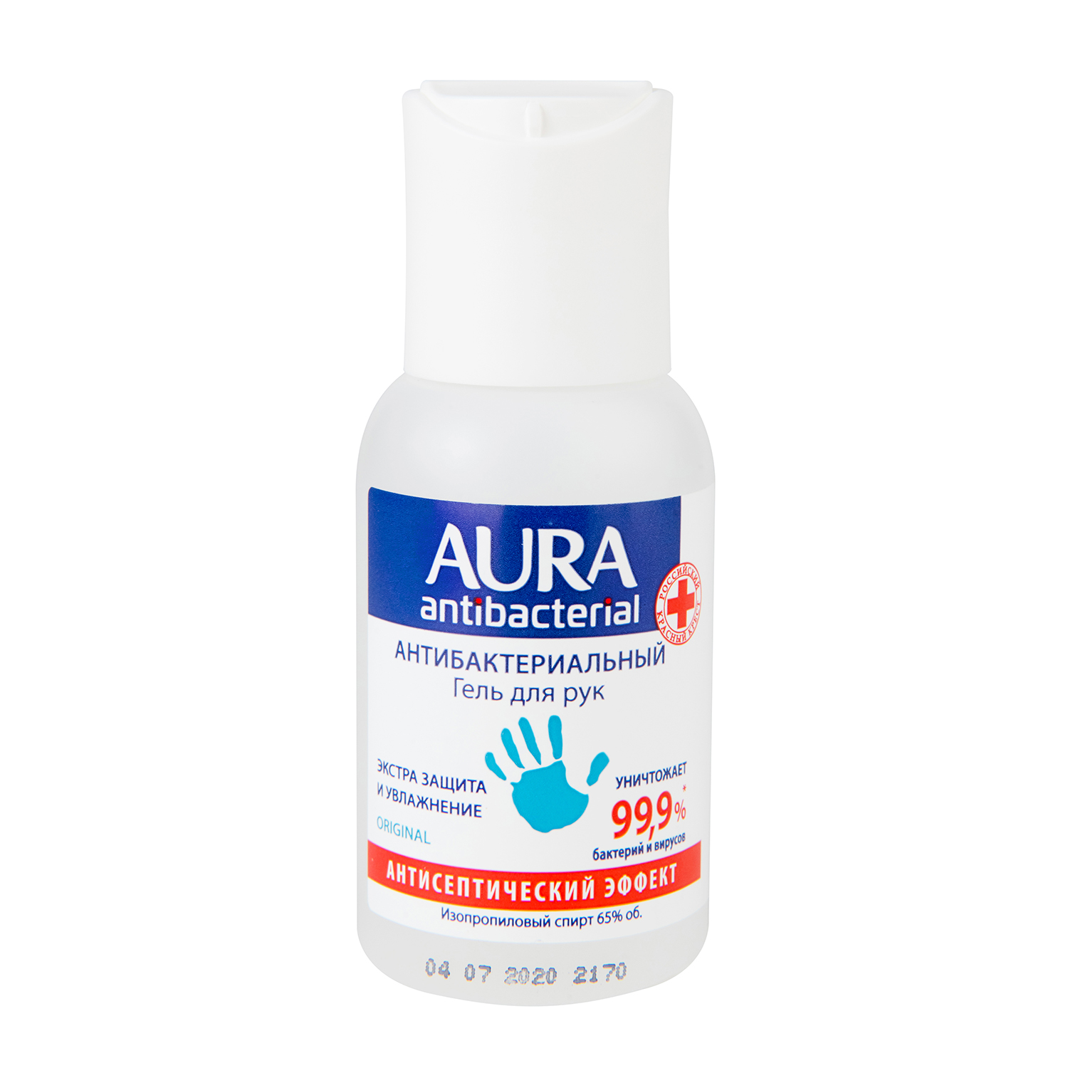 Гель для рук AURA Antibacterial Original 50мл 10616 - фото 1