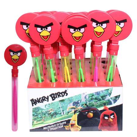 Мыльные пузыри 1TOY с трещоткой Angry Birds 60 мл