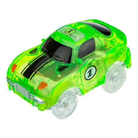 Машинка Гибкий трек зелёный спорткар