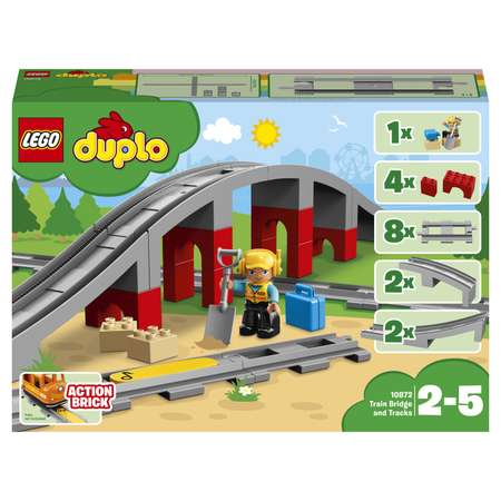 Конструктор LEGO DUPLO Town Железнодорожный мост (10872)