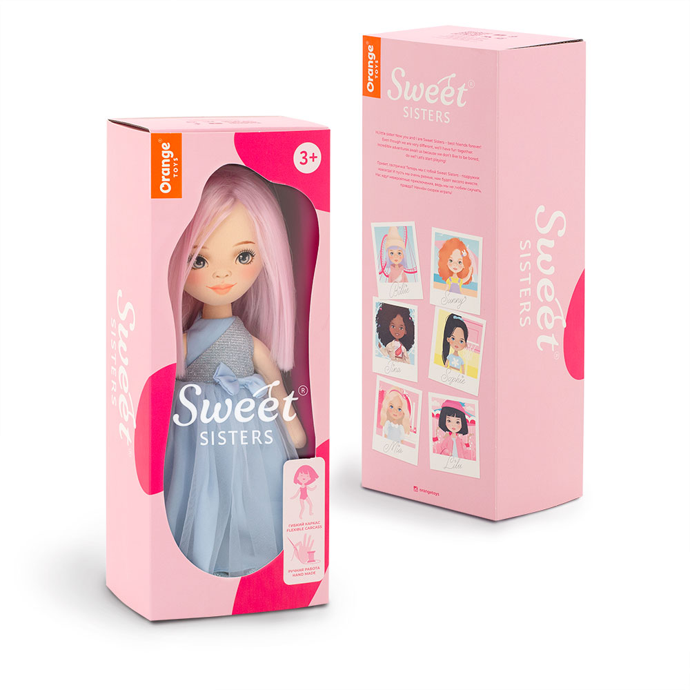 Кукла Orange Toys Sweet Sisters Billie в голубом атласном платье 32 см Серия Вечерний шик SS06-06 - фото 2