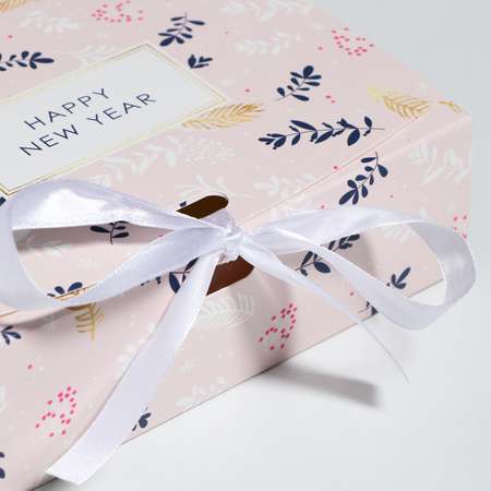 Складная коробка Дарите Счастье подарочная «Новогодняя». 16.5×12.5×5 см