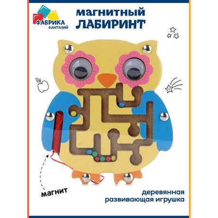 Деревянная игрушка Фабрика Фантазий Рамка-лабиринт Сова