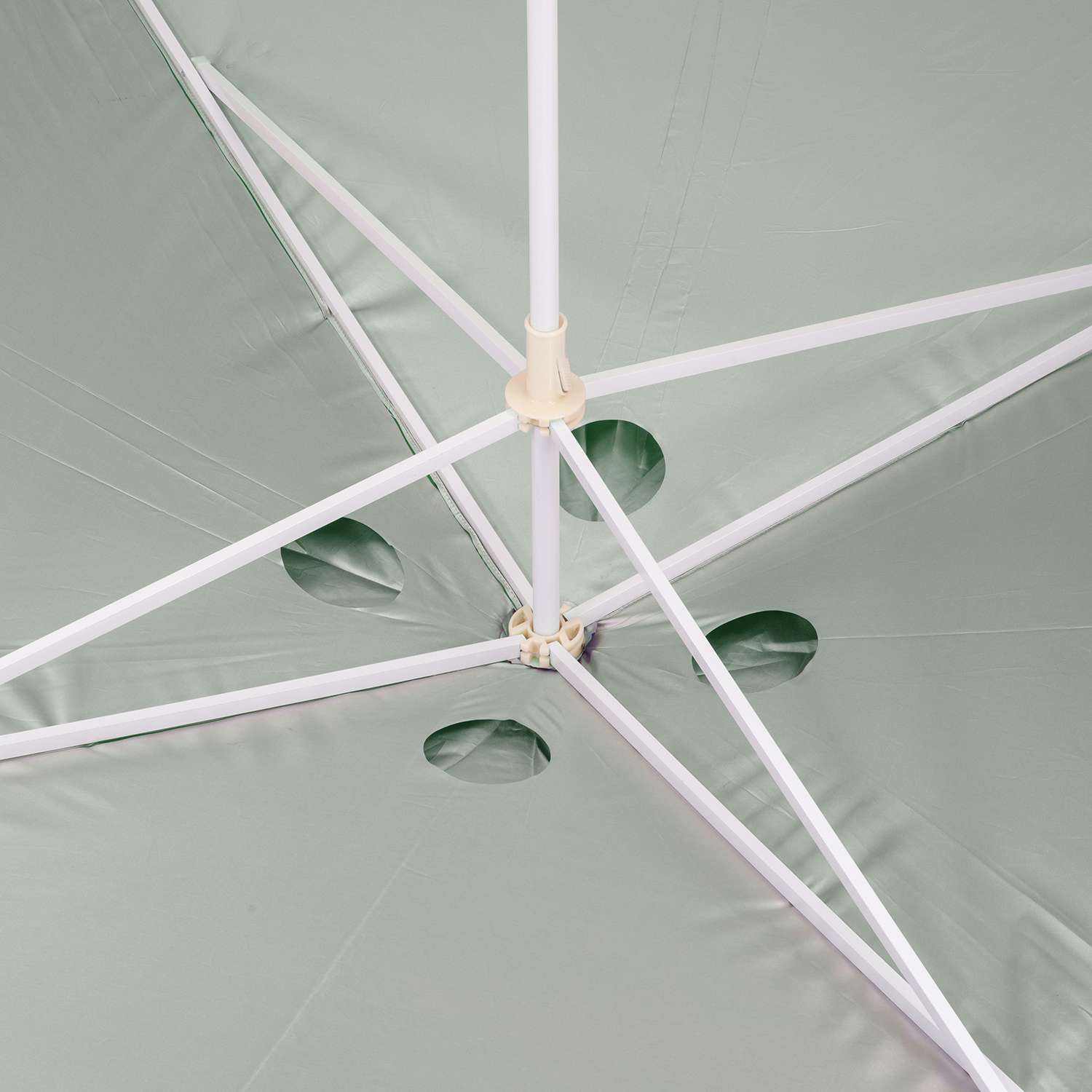 Зонт пляжный BABY STYLE от солнца садовый 3х3 м плащевка с клапаном зеленый в чехле - фото 4