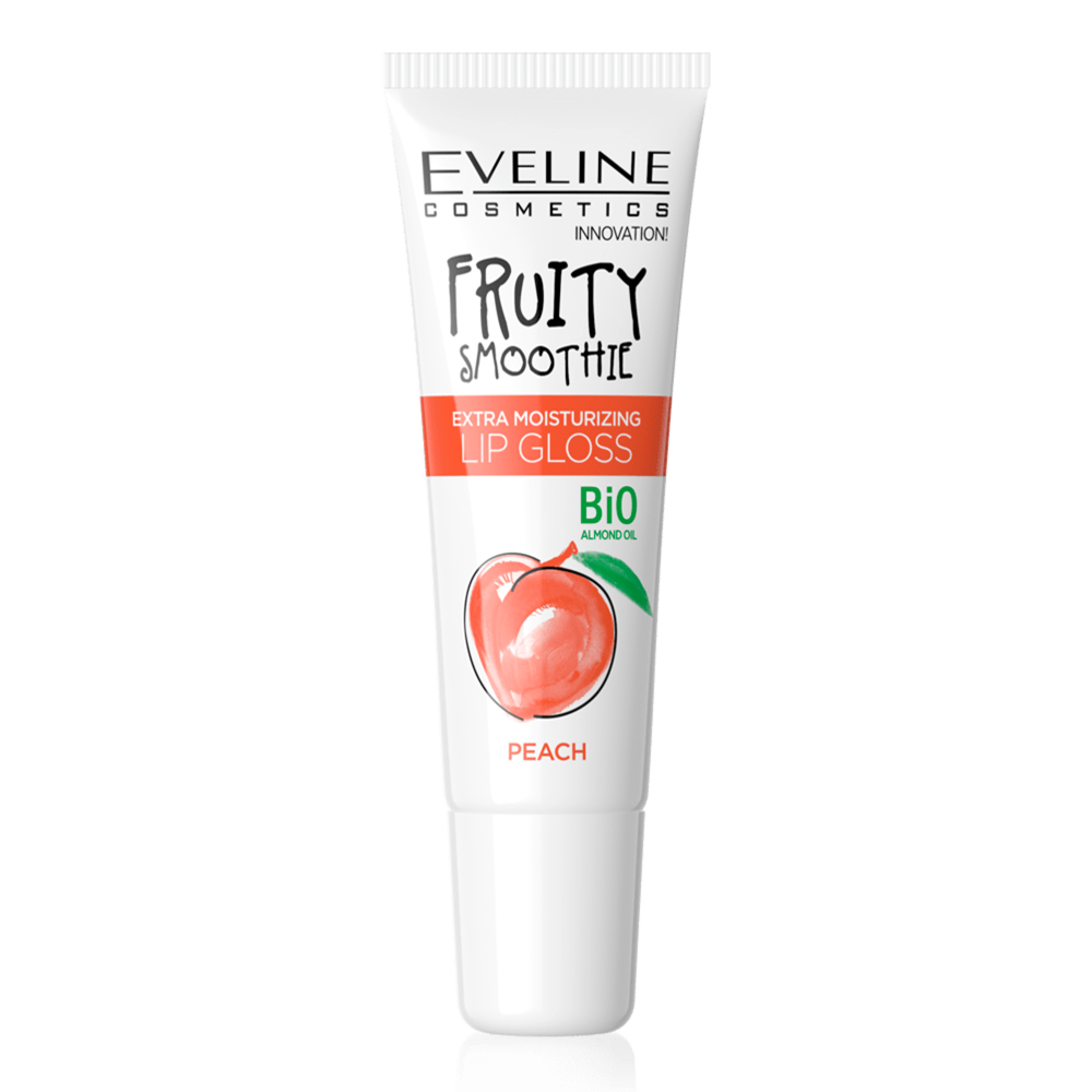 Блеск для губ EVELINE Экстраувлажняющий FRUITY SMOOTHIE PEACH 12мл - фото 1