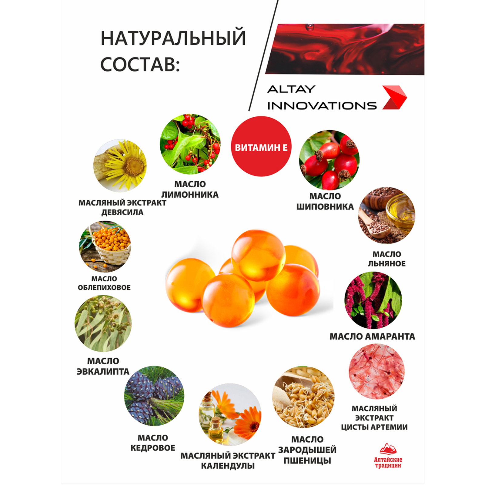 Концентрат пищевой Алтайские традиции Сердце и сосуды + Витамин Е 170 капсул по 320 мг - фото 4