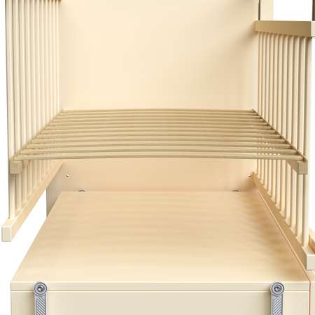 Детская кроватка ВДК Marina прямоугольная, продольный маятник (слоновая кость)