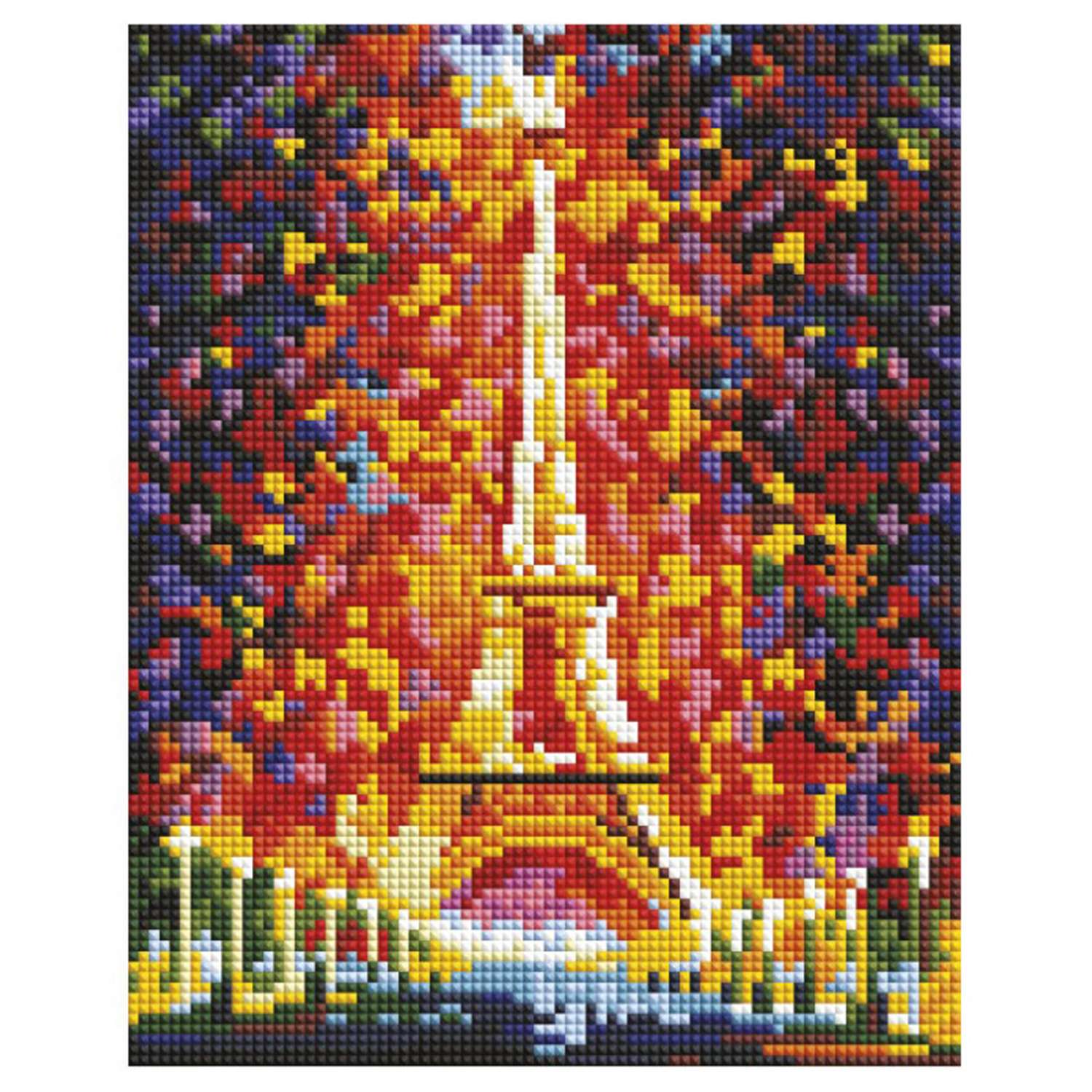 Алмазная мозаика на подрамнике Белоснежка Париж - огни Эйфелевой башни 531-ST-S 20х25 см. - фото 1