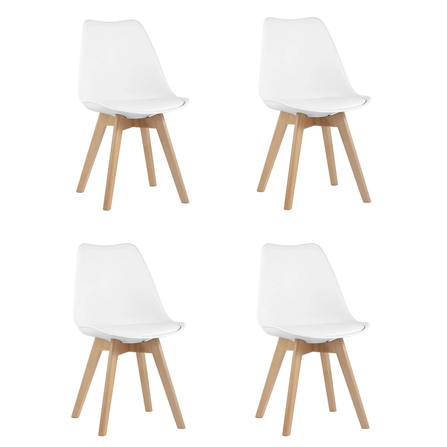 Комплект стульев Stool Group для кухни 4 шт FRANKFURT NEW белый - фото 2