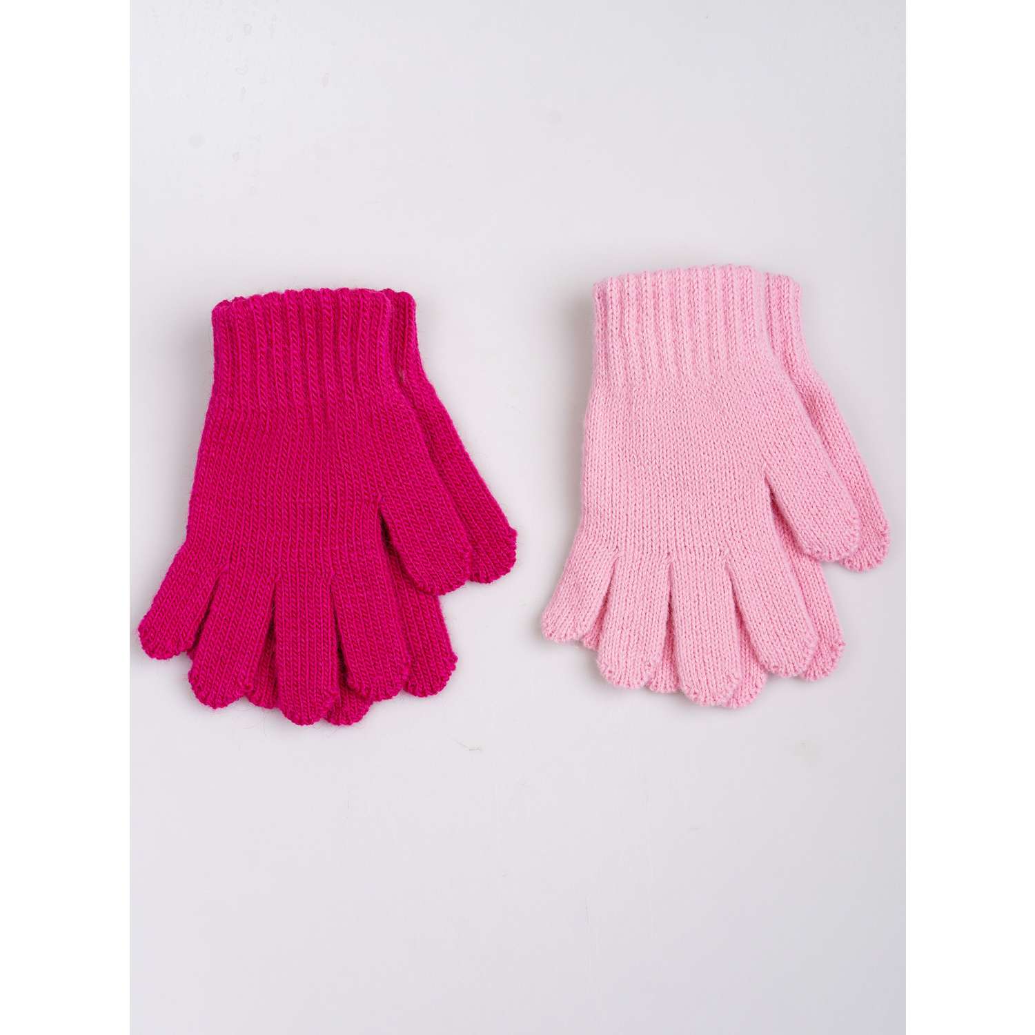 Перчатки 2 пары Prikinder U-W_232821 Цвет: Светло-розовый/фуксия - фото 1