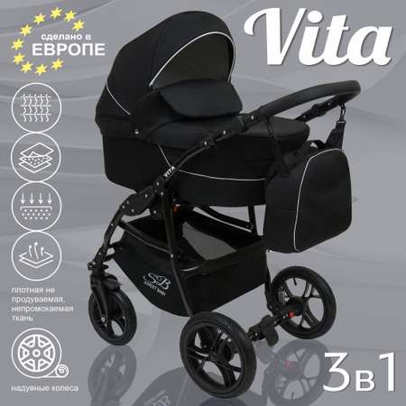 Коляска 3в1 Sweet Baby Vita Black