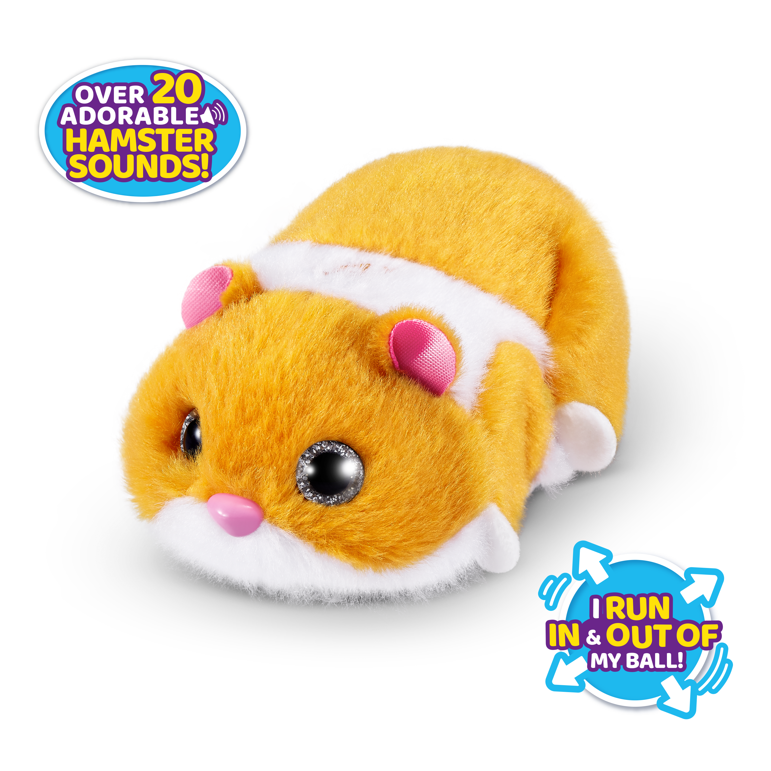 Игрушка ZURU Pets Alive Хомяк оранжевый в шаре Hamstermania - фото 8