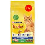 Корм сухой для кошек Friskies 1.5кг с кроликом и овощами при стерилизации и кастрации