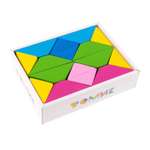 Конструктор Томик деревянный Цветные треугольники 16 деталей