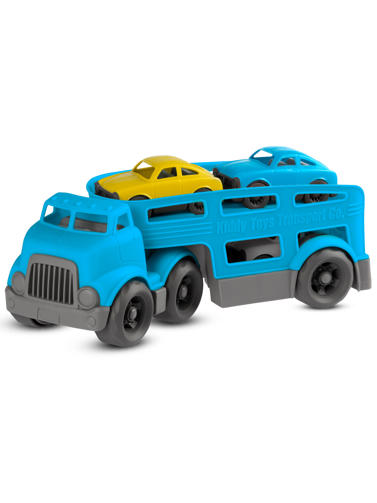 Машинка ДЖАМБО Трейлер голубой в коробке JB5300602 - фото 11