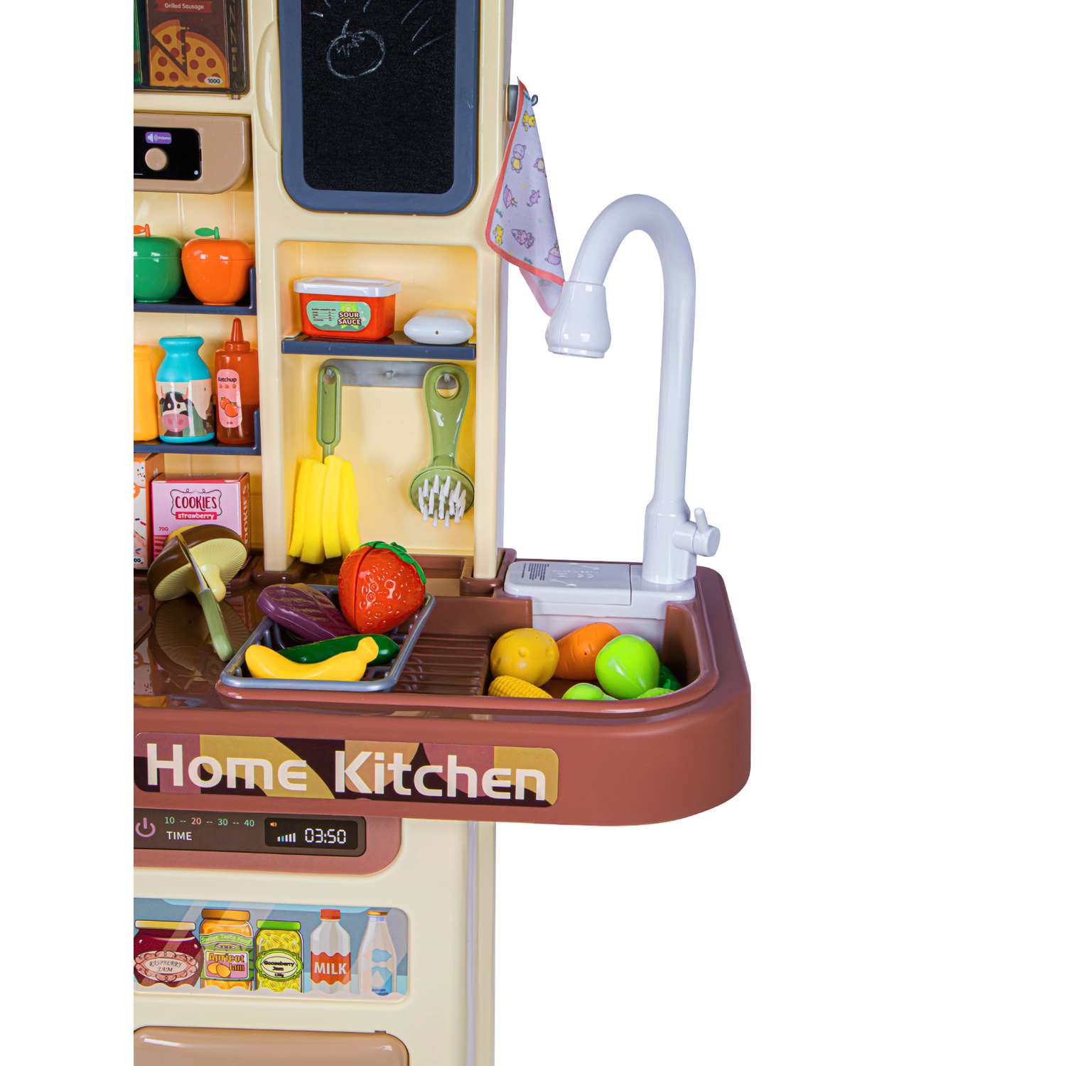 Игровой набор детский AMORE BELLO Кухня со световыми и звуковыми эффектами паром кран-помпа - фото 12