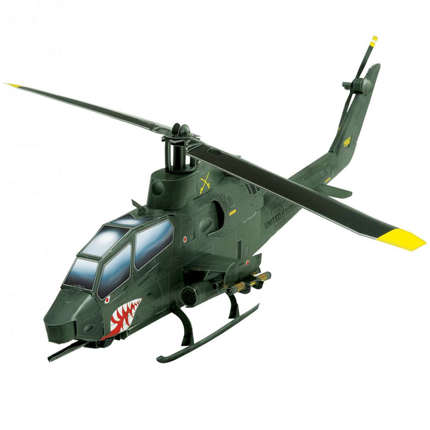 Сборная модель Умная бумага Авиация Вертолет Кобра зеленый 190-01 190-01 - фото 1
