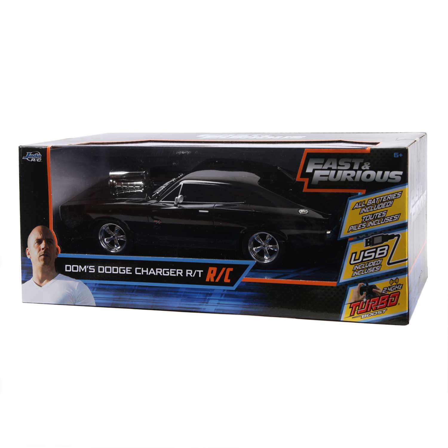 Машина Fast and Furious Jada 1:16 РУ 1970 Dodge Charger Street 97584 - фото 2