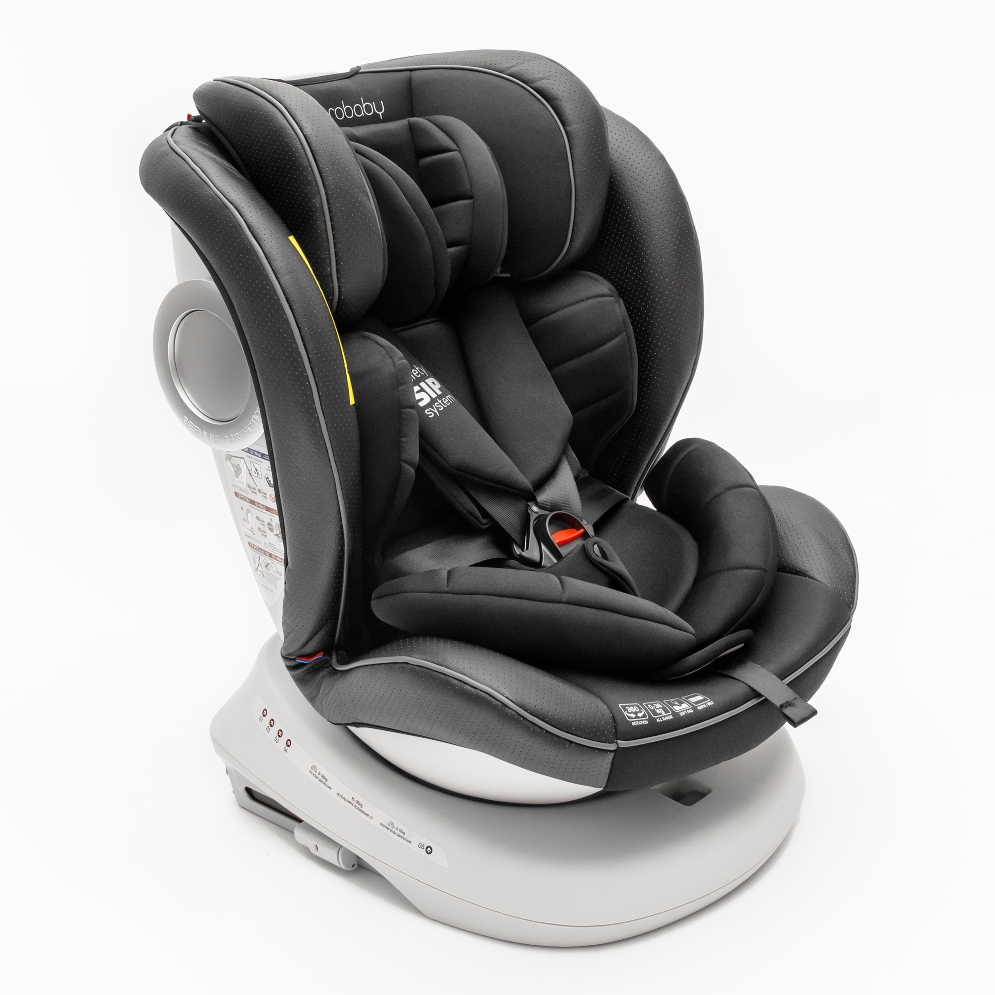 Автокресло детское CHAMPION AmaroBaby Isofix класс D группа 0+/1/2/3 черный - фото 19