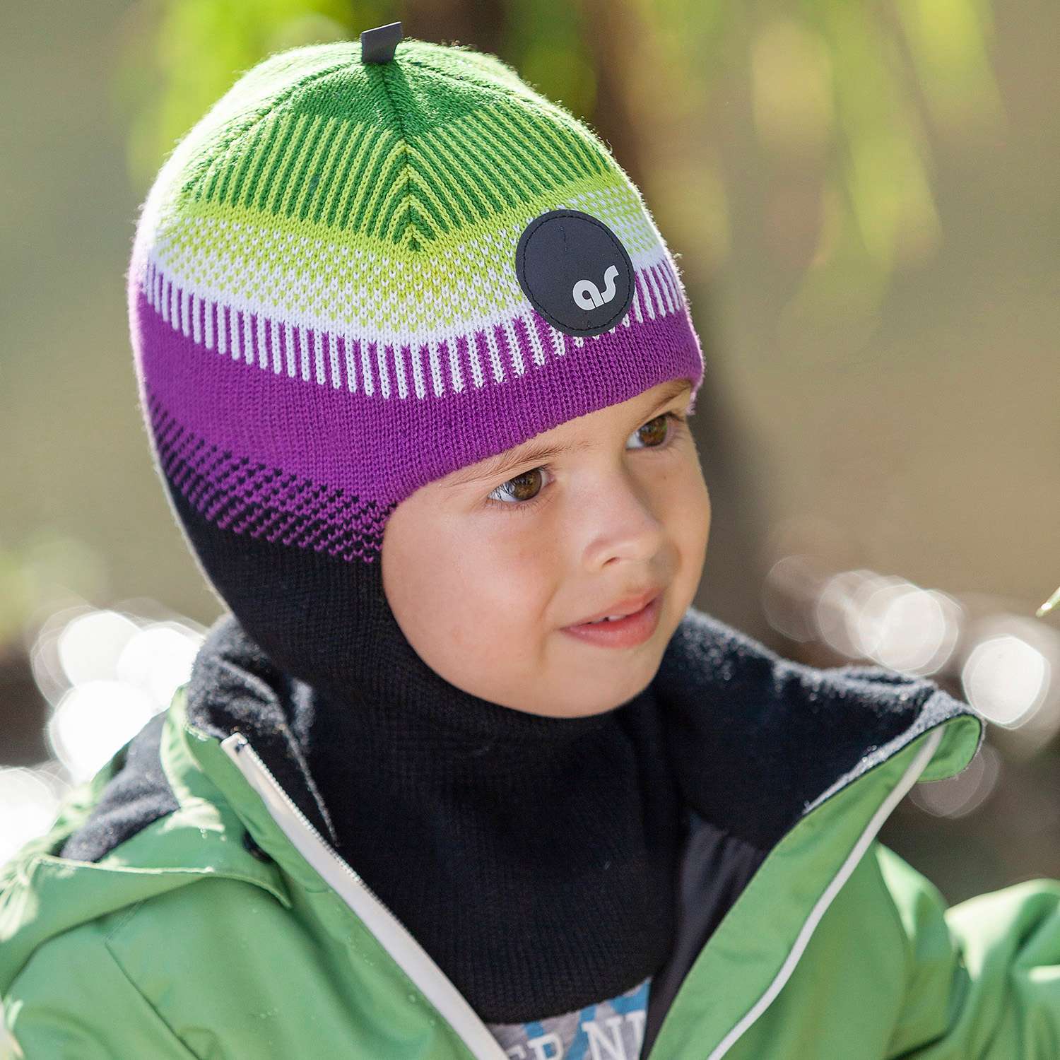 Шапка-шлем Artel 01531-22_фиолетовый/зеленый - фото 4
