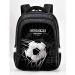 Рюкзак школьный Evoline Футбольный мяч черный белый S700-ball-5 с анатомической спинкой