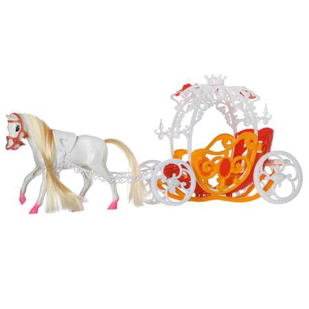 Игровой набор ABTOYS Карета с белой лошадкой