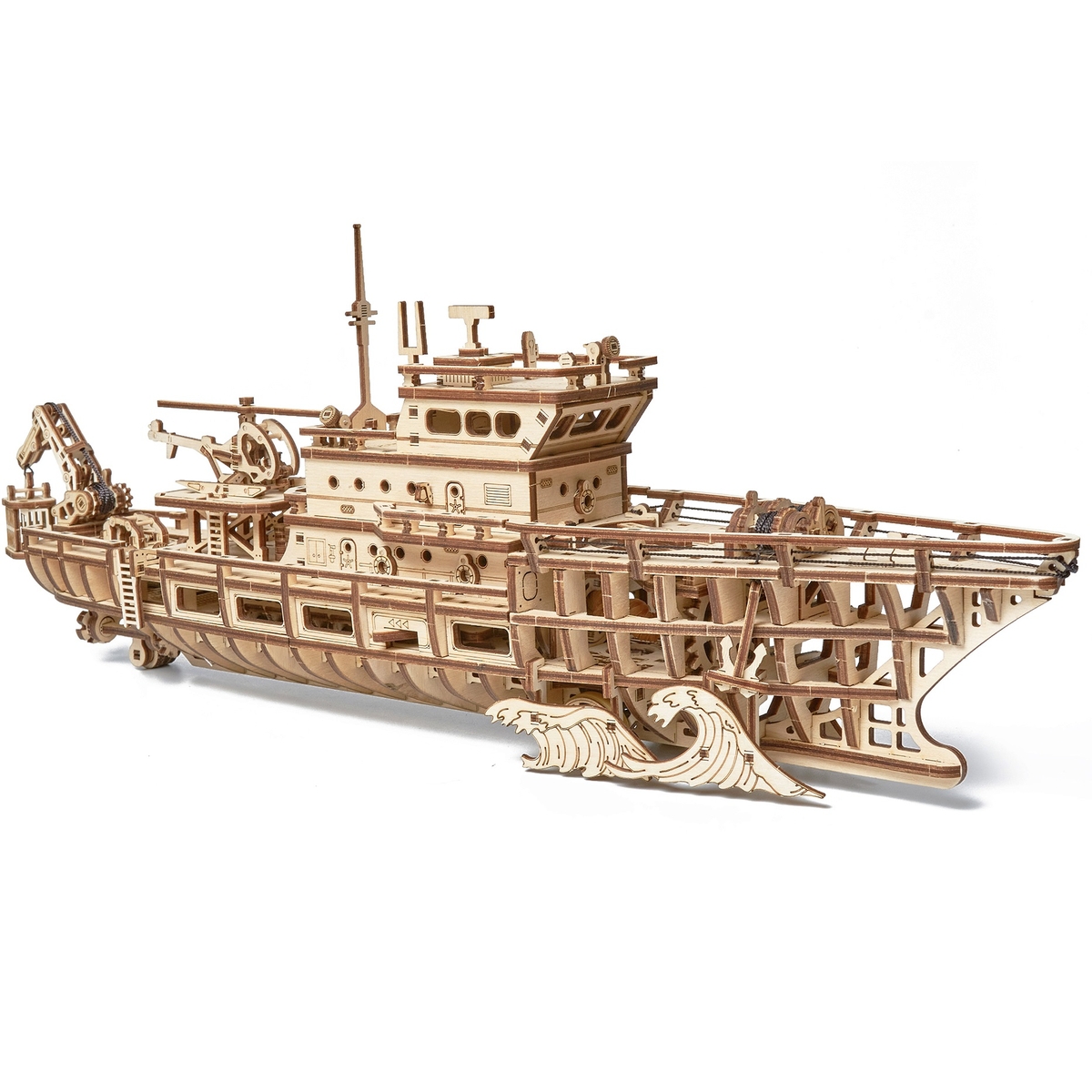 Сборная модель Wood Trick Исследовательская Яхта. Корабль - фото 11