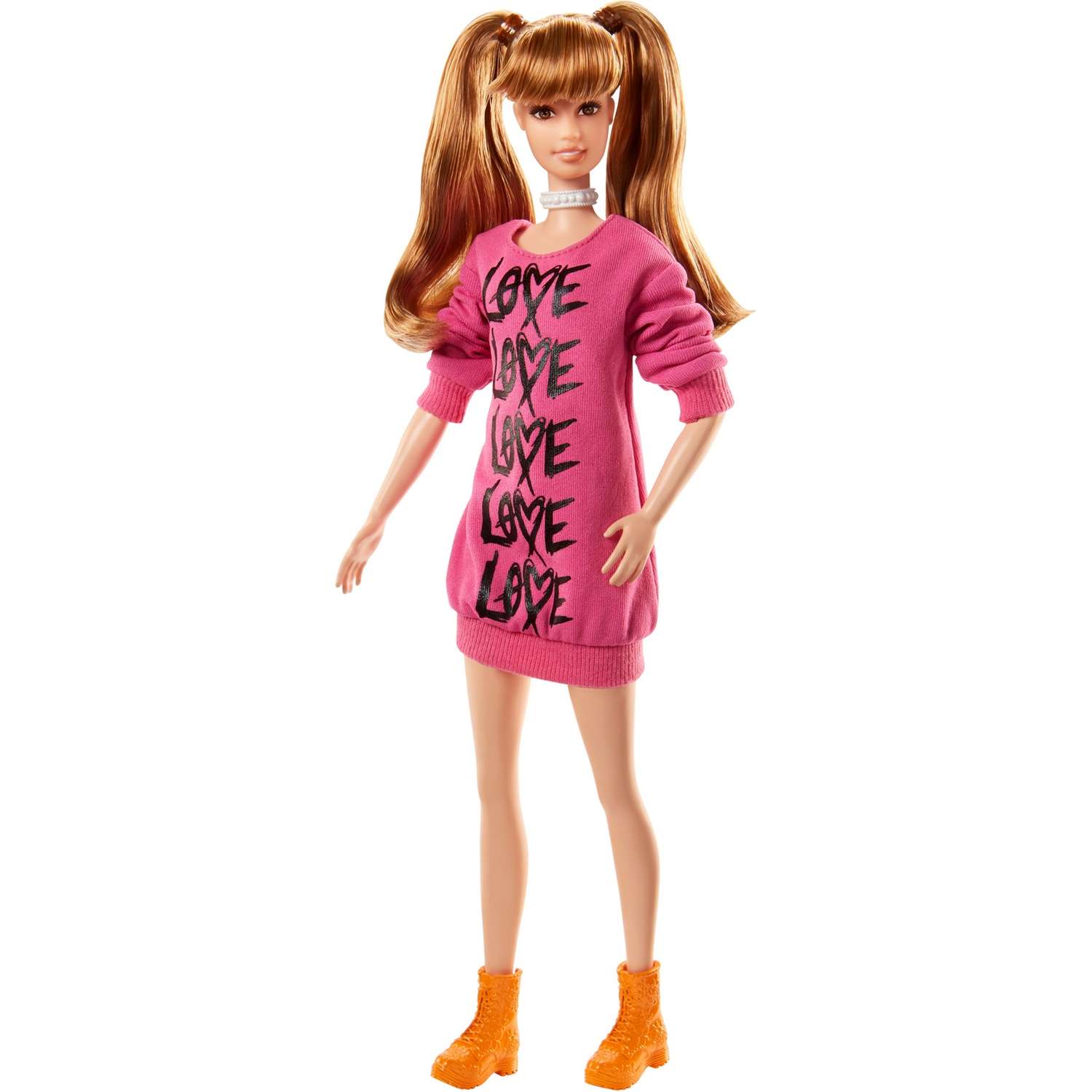 Кукла Barbie Игра с модой Одень свое сердце в розовое FJF44 FBR37 - фото 1