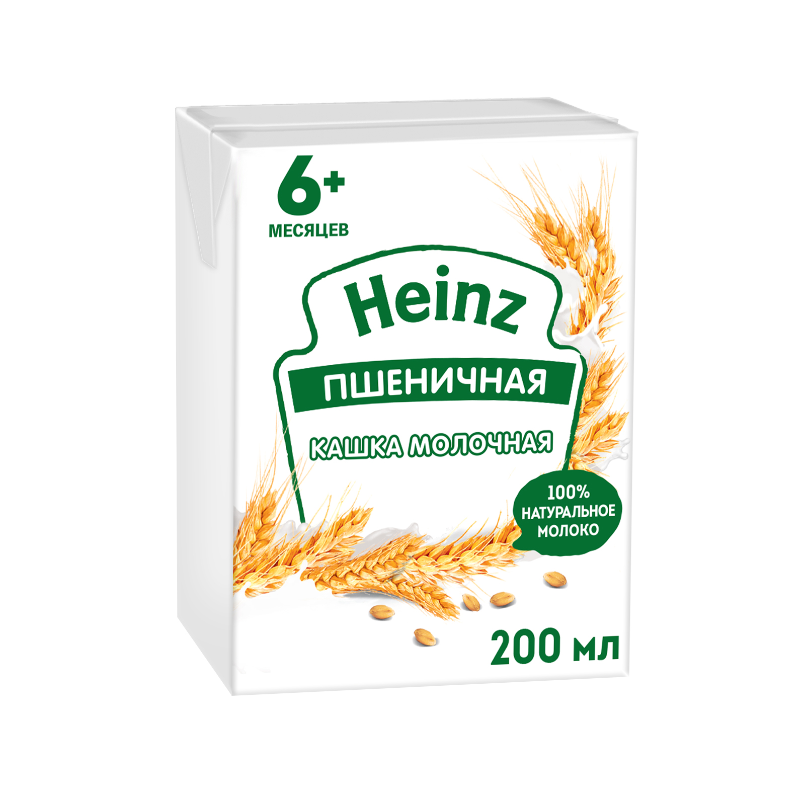 Каша молочная Heinz пшеница 200мл с 6месяцев - фото 1