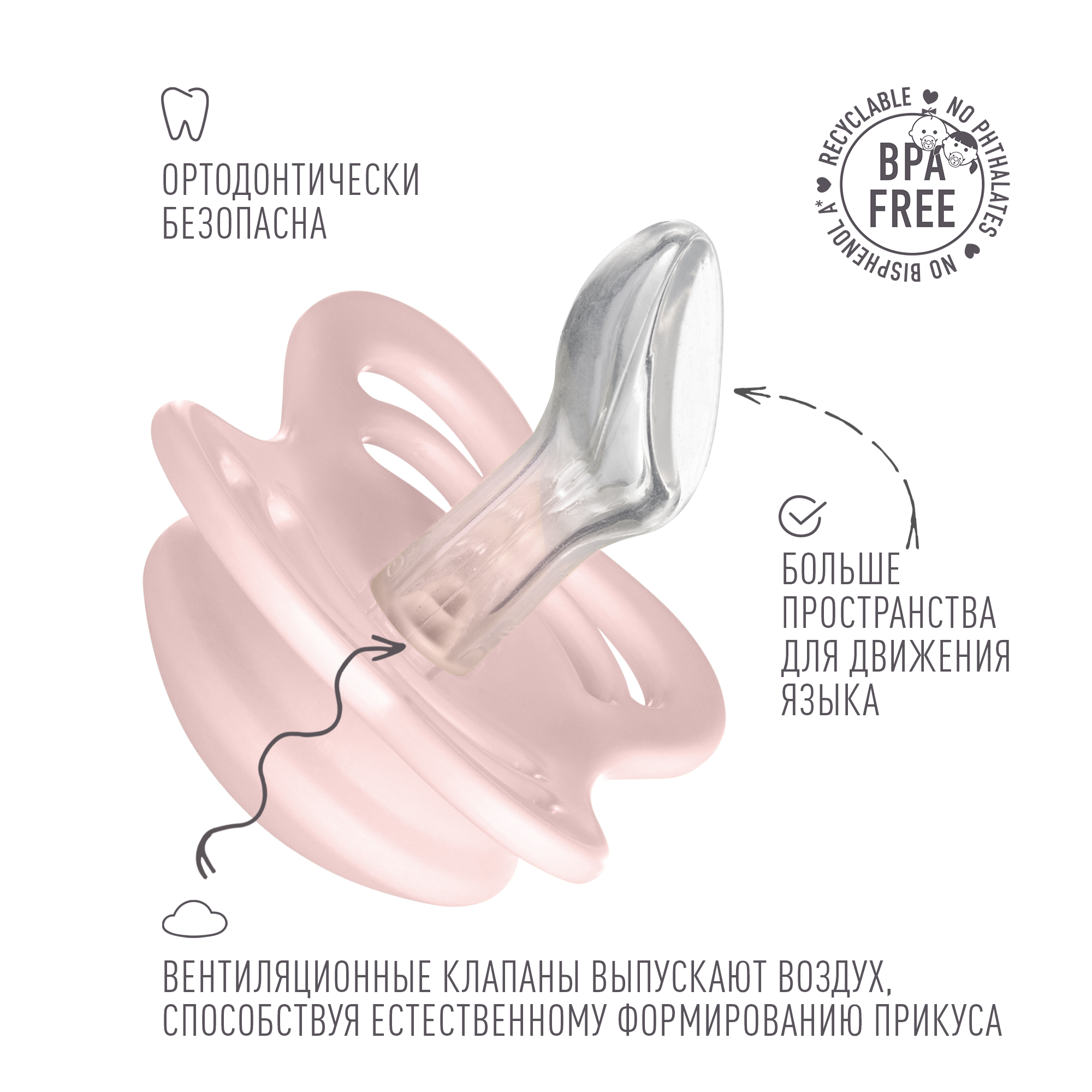 Соска-пустышка BIBS Couture Silicone Blossom 0+ месяцев - фото 2