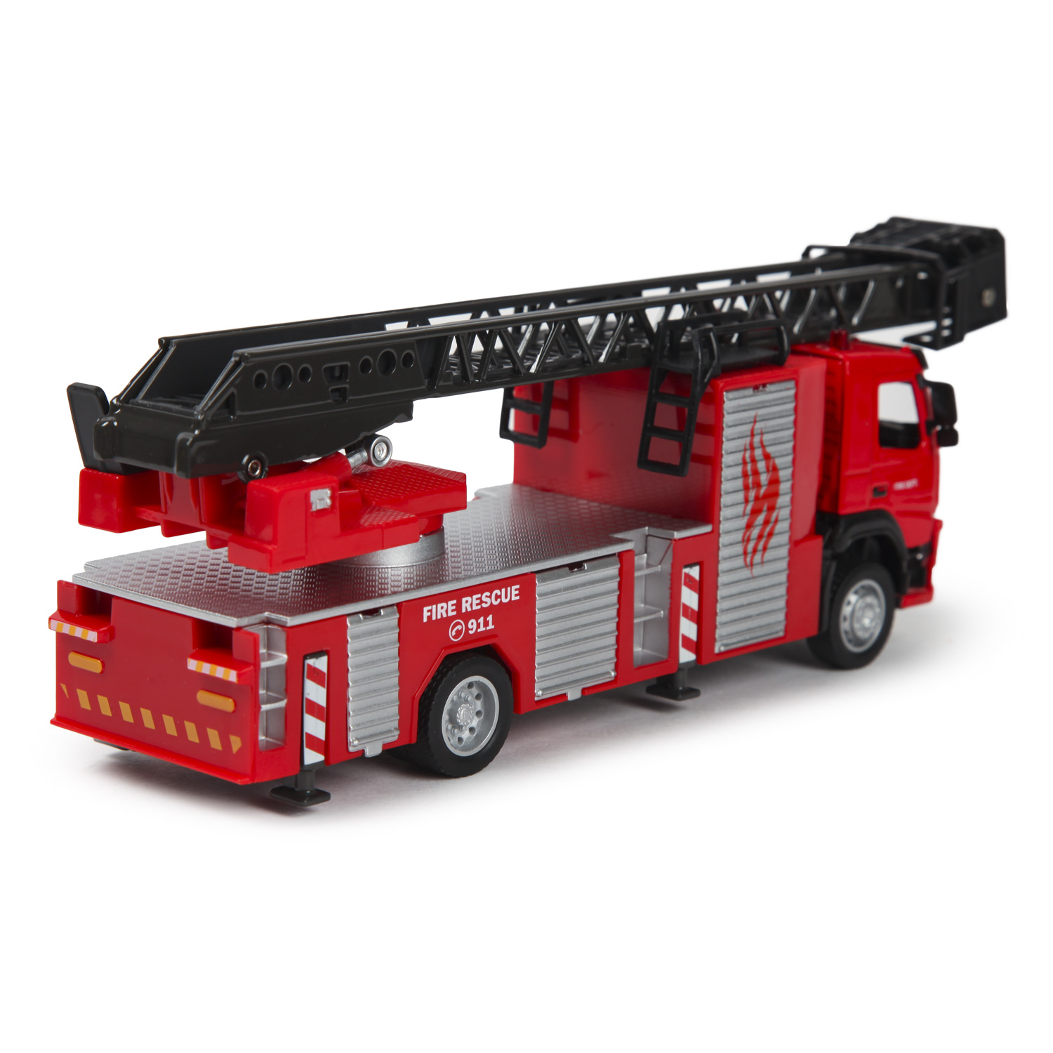 Машина MSZ 1:50 Volvo Fire Fighting Ladder Truck Красная 68381 68381 - фото 4