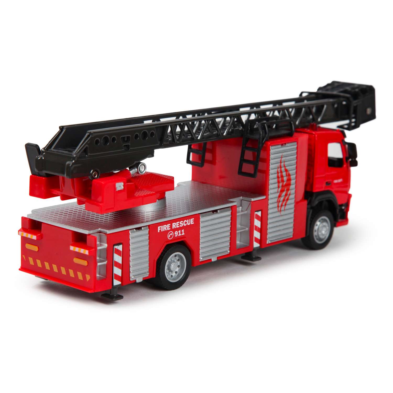 Машина MSZ 1:50 Volvo Fire Fighting Ladder Truck Красная 68381 68381 - фото 4