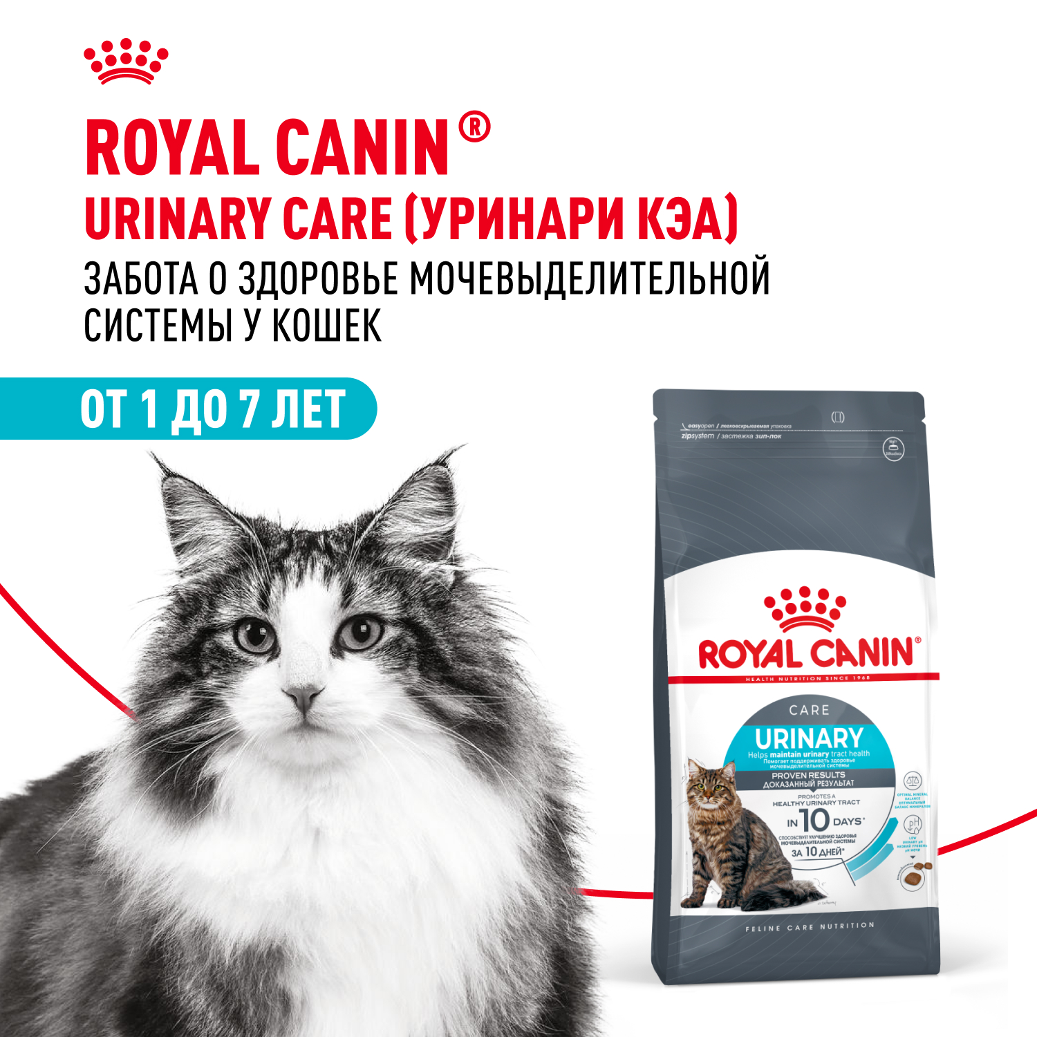 Корм сухой для кошек ROYAL CANIN Urinary Care 2кг для профилактики мочекаменной болезни - фото 1