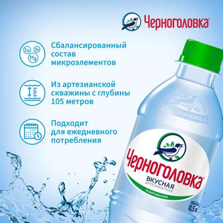 Вода минеральная Черноголовка газировання 0.5л