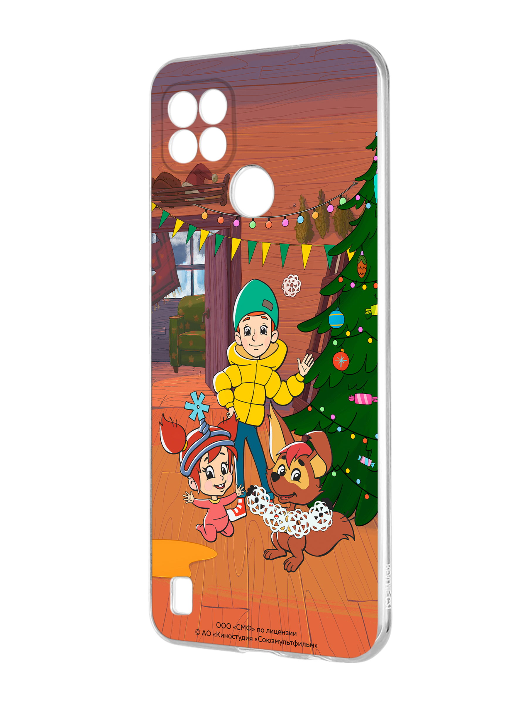 Силиконовый чехол Mcover для смартфона Realme C21y C25y Союзмультфильм Подготовка к празднику - фото 1