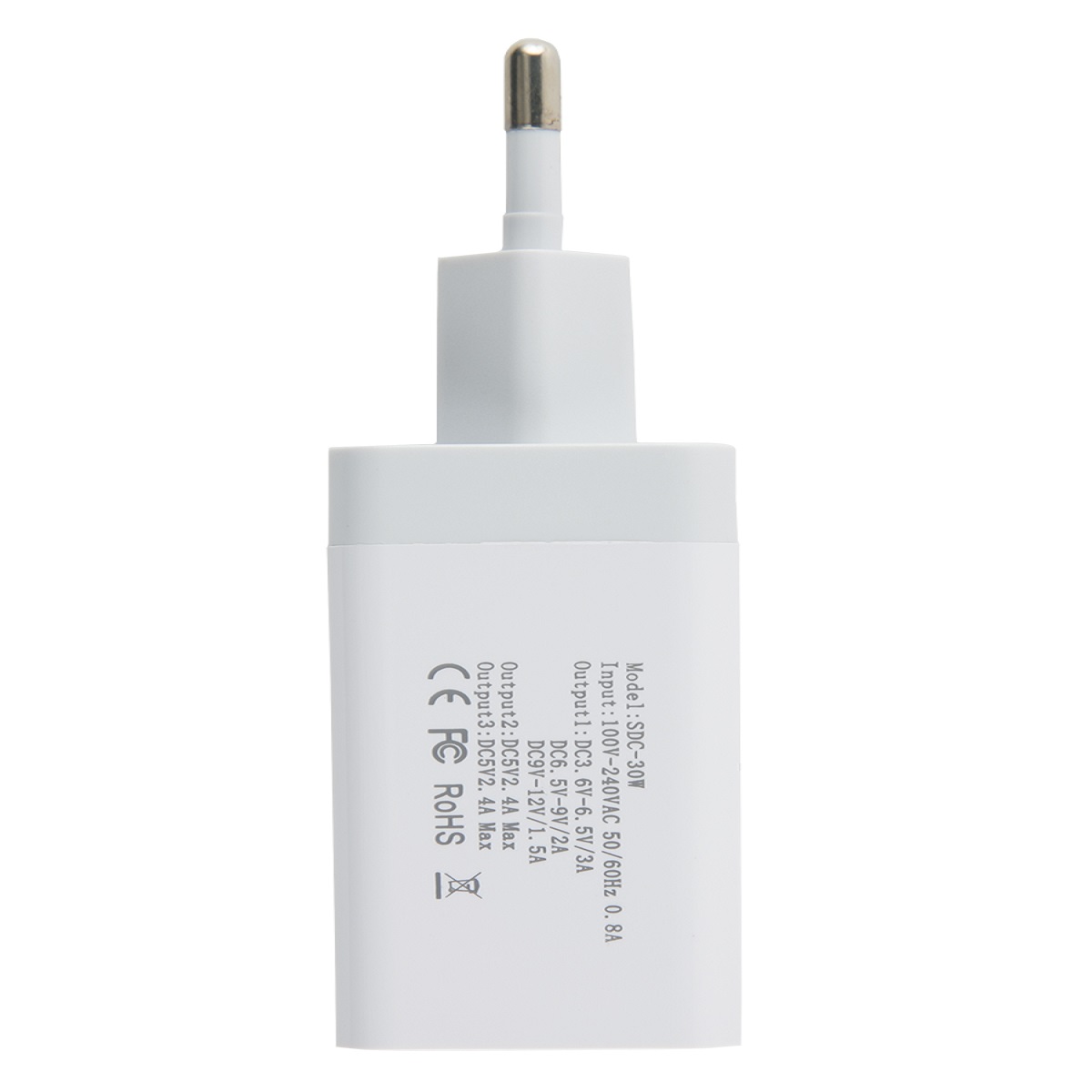 Зарядное устройство mObility сетевое mt-27 3 USB QC 3.0 белый - фото 2